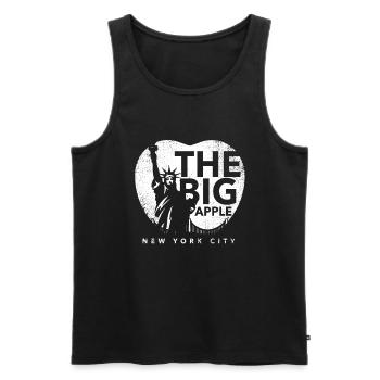 New York - Männer Premium Bio Tank Top - Schwarz - Vorne - AI Model Male 178 light (178cm)