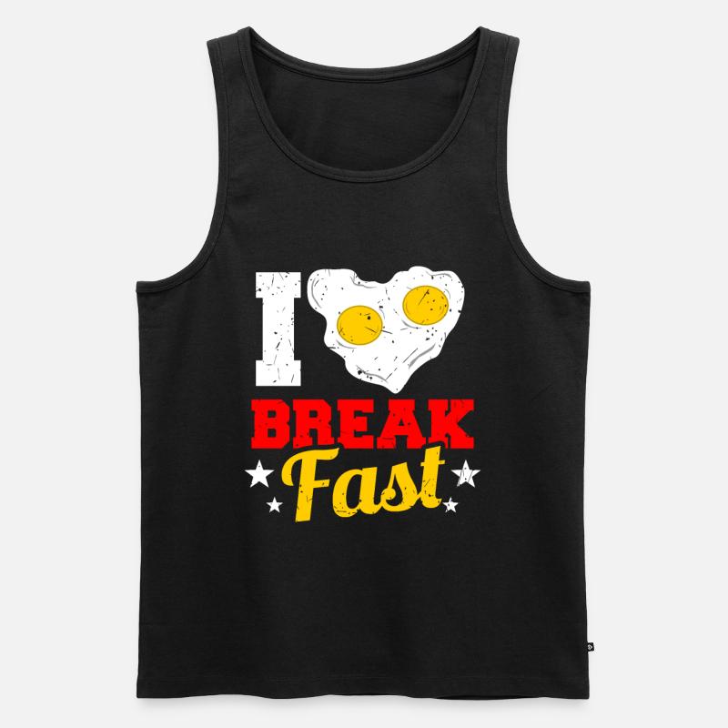 Frühstück - Männer Premium Bio Tank Top - Schwarz