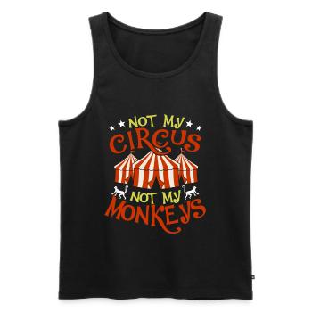 circus - Men's Premium Organic Tank Top - black - Front - AI Model Male 178 light (178cm)