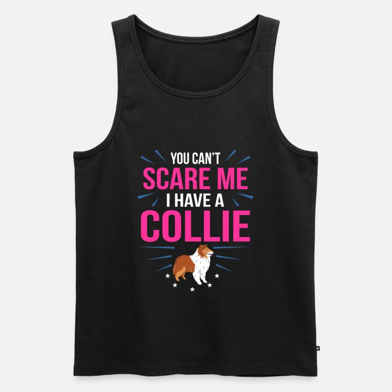 Collie - Männer Premium Bio Tank Top - Schwarz