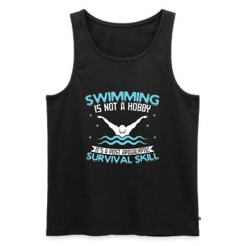 Natation - Débardeur bio Premium Homme - noir - Devant - Michal (187cm)