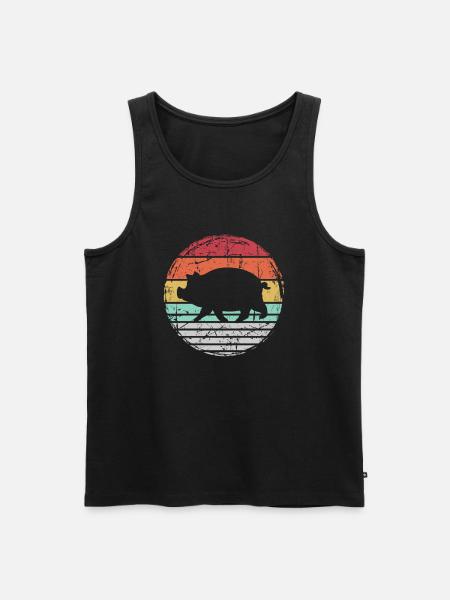 pig - Men's Premium Organic Tank Top - black