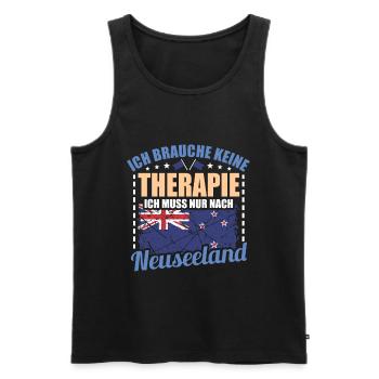 Neuseeland - Männer Premium Bio Tank Top - Schwarz - Vorne - AI Model Male 178 light (178cm)
