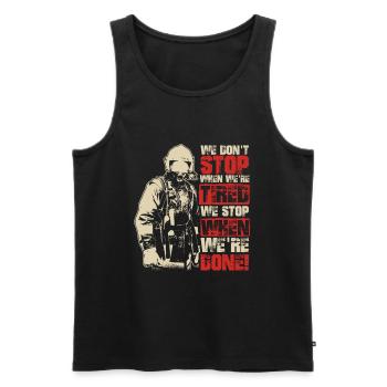 Firefighters fireman - Men's Premium Organic Tank Top - black - Front - AI Model Male 178 light (178cm)