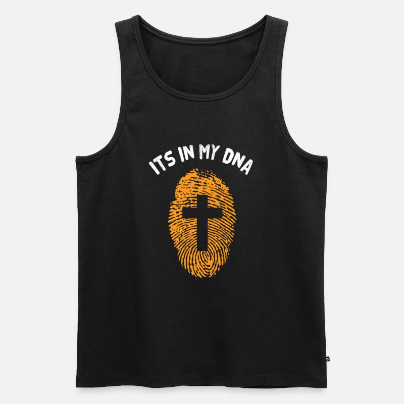 Jesus - Männer Premium Bio Tank Top - Schwarz
