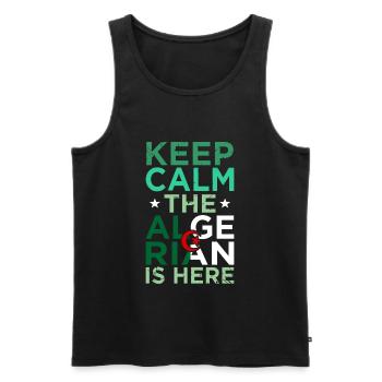 Algerien - Männer Premium Bio Tank Top - Schwarz - Vorne - AI Model Male 178 light (178cm)