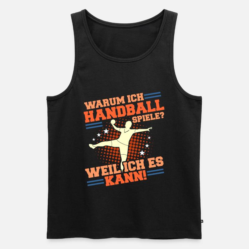 Handball - Männer Premium Bio Tank Top - Schwarz