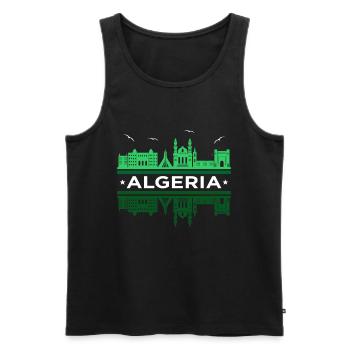 Algerien - Männer Premium Bio Tank Top - Schwarz - Vorne - AI Model Male 178 light (178cm)