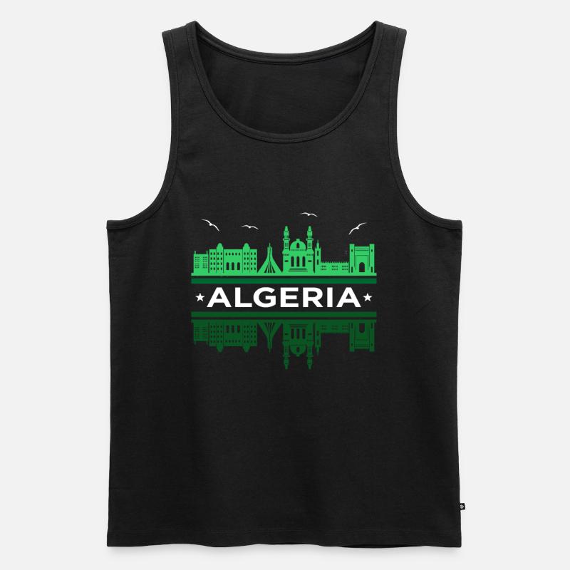 Algerien - Männer Premium Bio Tank Top - Schwarz