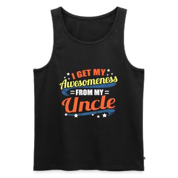 uncle - Men's Premium Organic Tank Top - black - Front - AI Model Male 178 light (178cm)