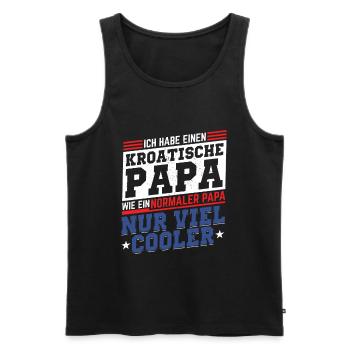 Kroatien Kroatisch Zagreb Geschenk - Männer Premium Bio Tank Top - Schwarz - Vorne - AI Model Male 178 light (178cm)
