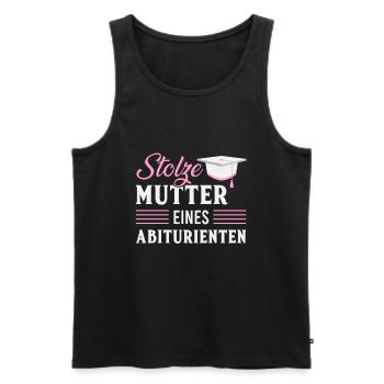 stolze Mutter Abitur Abifeier Abiturient Schule - Männer Premium Bio Tank Top - Schwarz - Vorne - AI Model Male 178 light (178cm)
