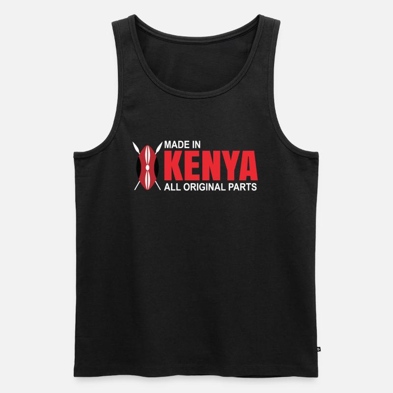Kenia - Männer Premium Bio Tank Top - Schwarz