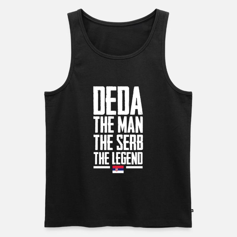 Serbien - Männer Premium Bio Tank Top - Schwarz