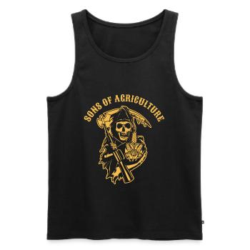 Farmer agriculture - Men's Premium Organic Tank Top - black - Front - AI Model Male 178 light (178cm)
