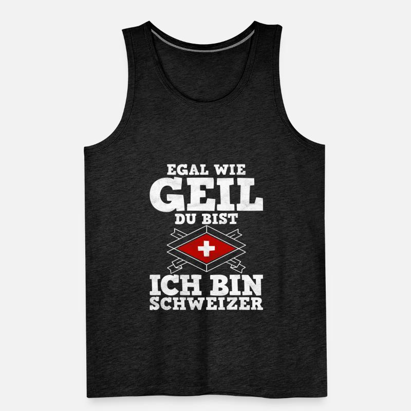 Schweiz Schweizer Geschenkidee Männer Premium Bio Tank Top