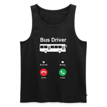 conducteur - Débardeur bio Premium Homme - noir - Devant - Michal (187cm)