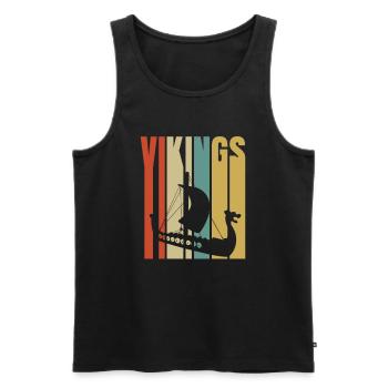 Vikings Vikings - Débardeur bio Premium Homme - noir - Devant - AI Model Male 178 light (178cm)