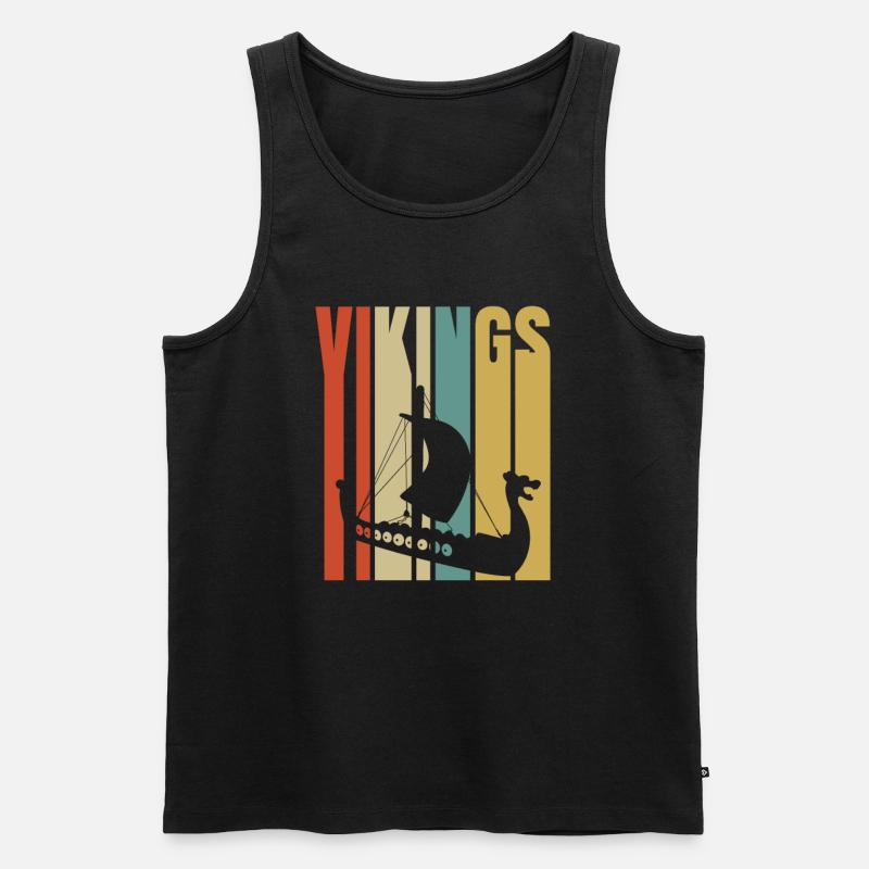 Wikinger Vikings - Männer Premium Bio Tank Top - Schwarz