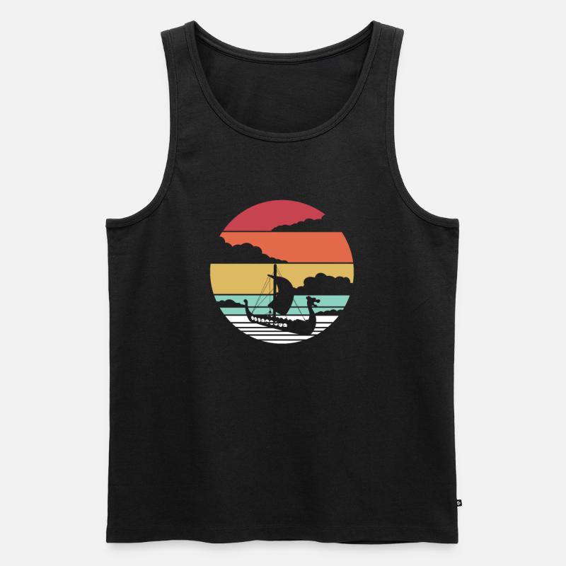Wikinger Vikings - Männer Premium Bio Tank Top - Schwarz
