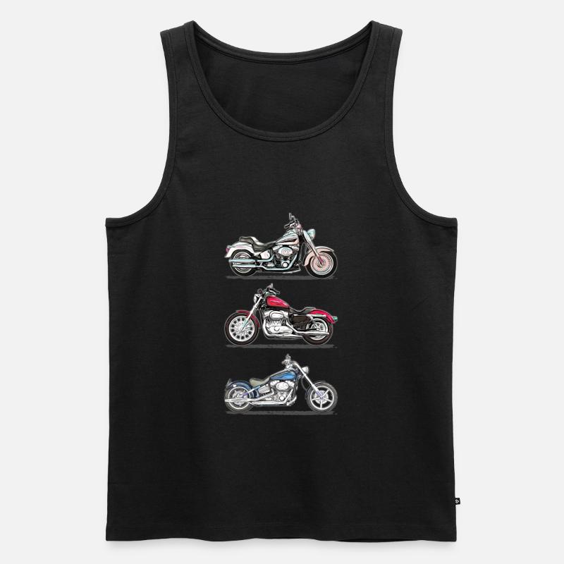 Motorrad - Männer Premium Bio Tank Top - Schwarz