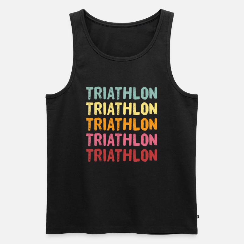 Triathlon - Männer Premium Bio Tank Top - Schwarz