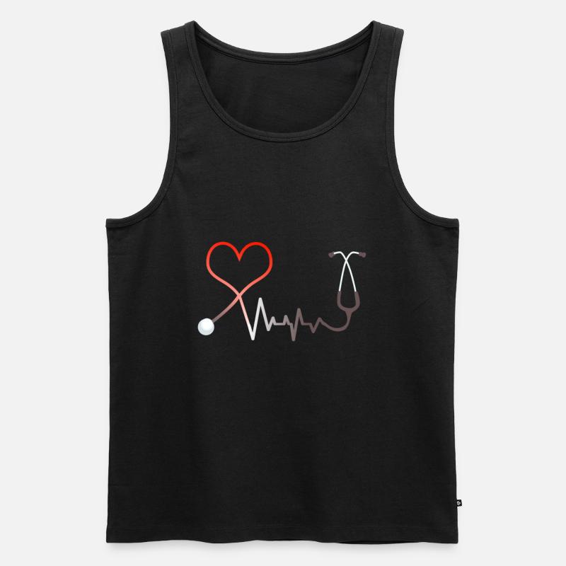 Krankenschwester Krankenpfleger - Männer Premium Bio Tank Top - Schwarz