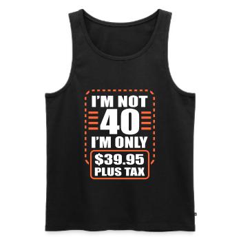 40th birthday - Men's Premium Organic Tank Top - black - Front - Michal (187cm)