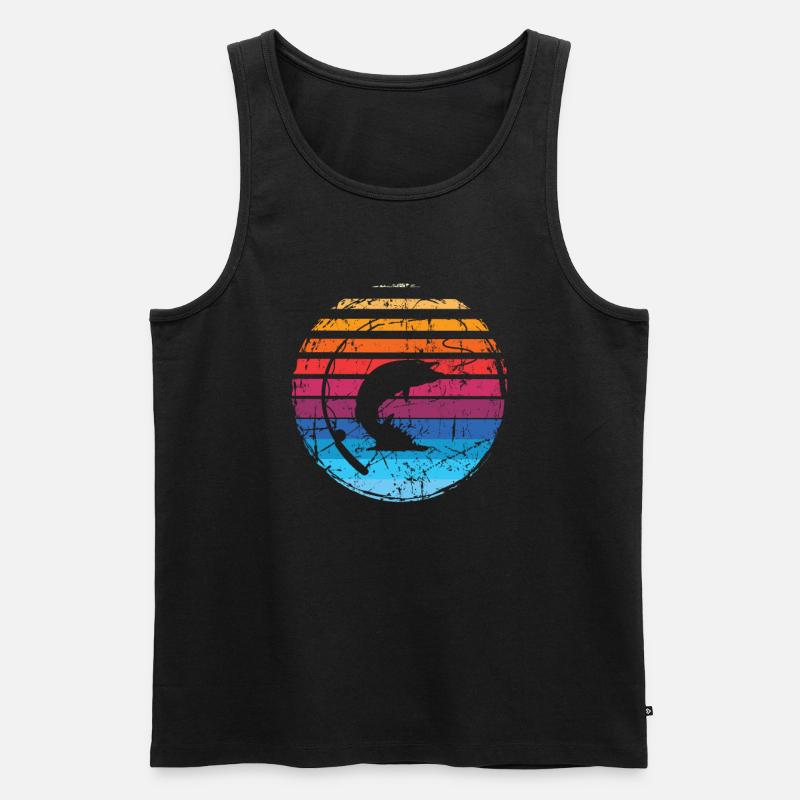 Fischen - Männer Premium Bio Tank Top - Schwarz