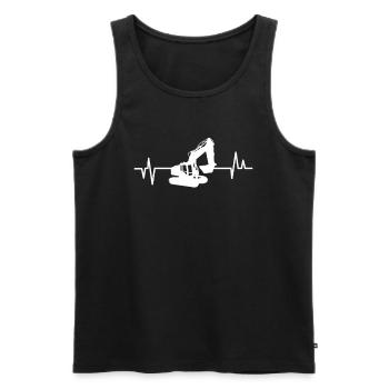 Bagger Fahren Baustelle Bauarbeiter Geschenk - Männer Premium Bio Tank Top - Schwarz - Vorne - Michal (187cm)