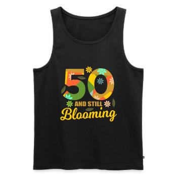 50. Geburtstag 50 Jahre alte Geschenkidee - Männer Premium Bio Tank Top - Schwarz - Vorne - Michal (187cm)