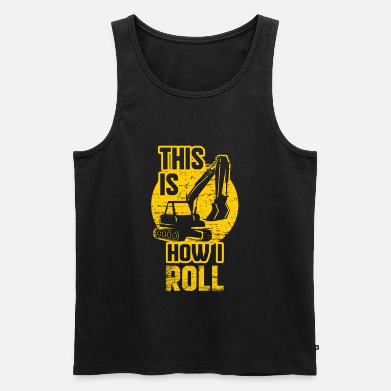 Bagger - Männer Premium Bio Tank Top - Schwarz