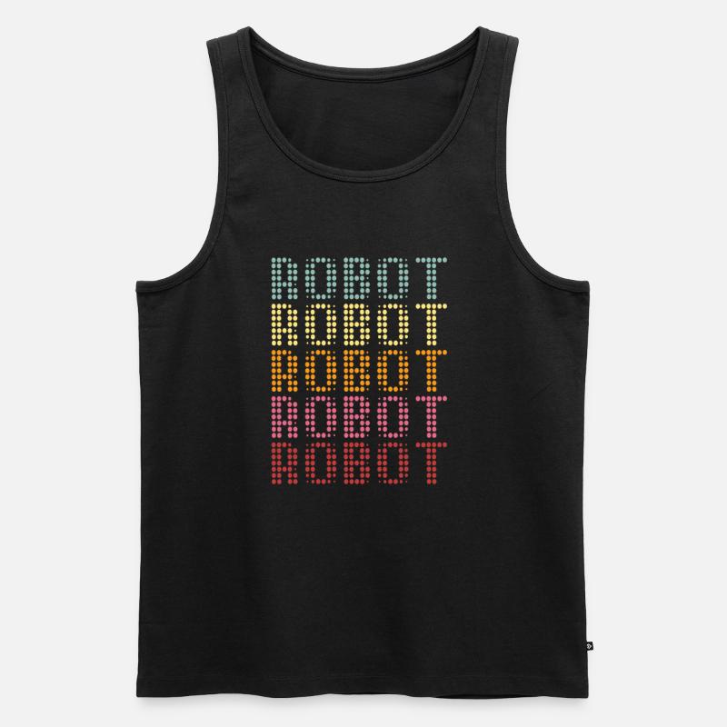 Roboter - Männer Premium Bio Tank Top - Schwarz
