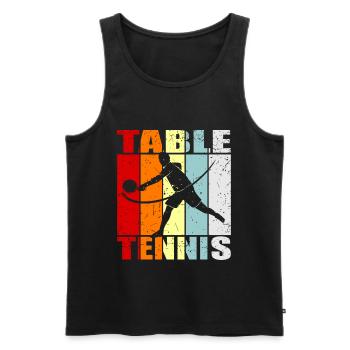 Tennis de table - Débardeur bio Premium Homme - noir - Devant - Michal (187cm)