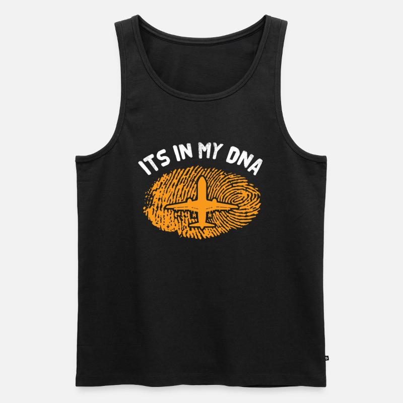 Flugzeug - Männer Premium Bio Tank Top - Schwarz