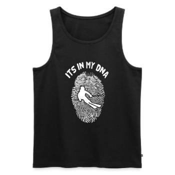 ski - Men's Premium Organic Tank Top - black - Front - AI Model Male 178 light (178cm)