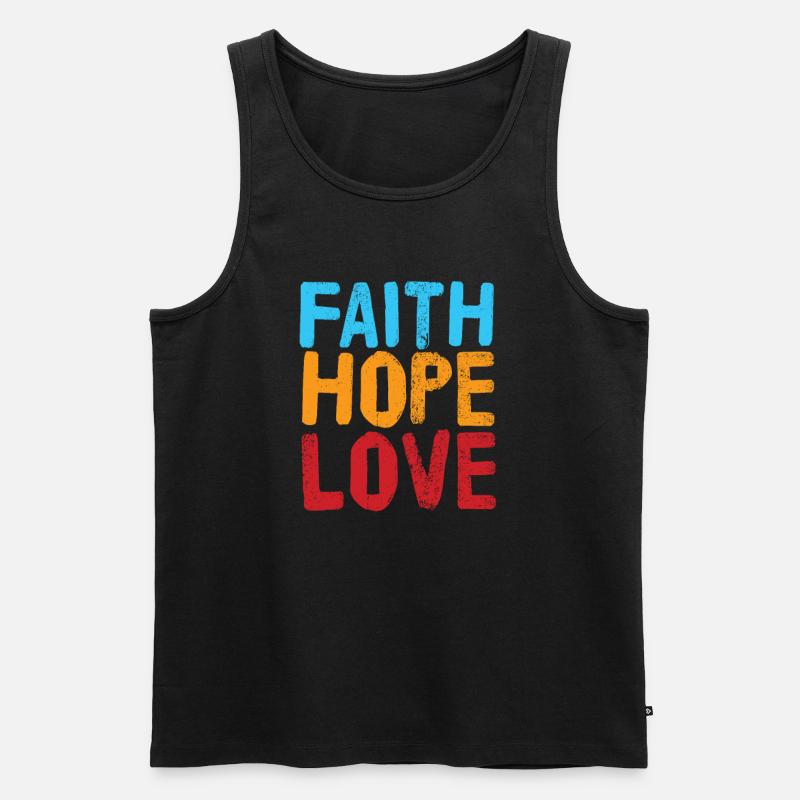 Jesus - Männer Premium Bio Tank Top - Schwarz