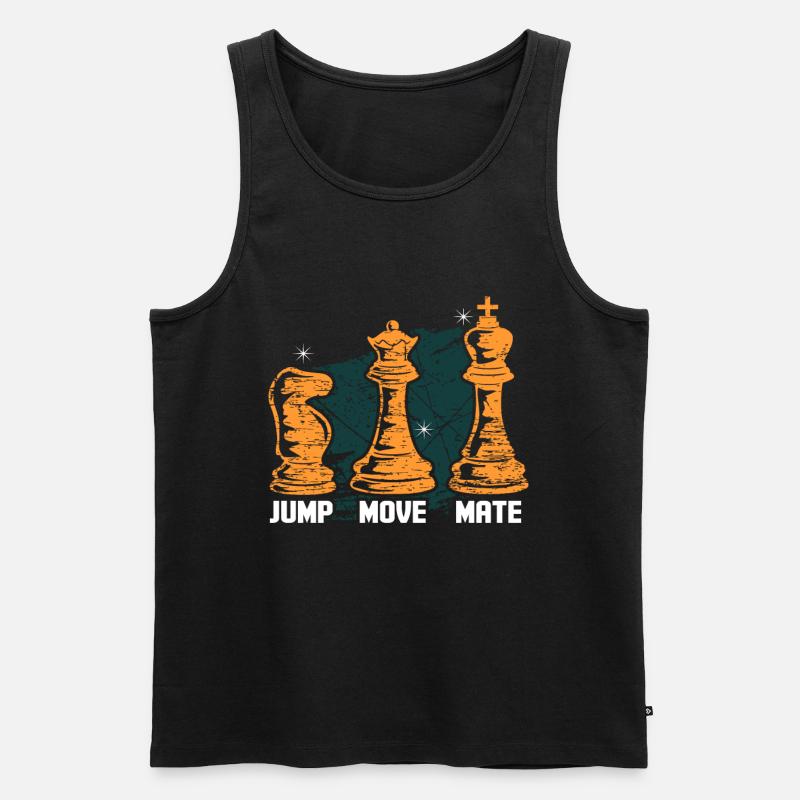 Schach - Männer Premium Bio Tank Top - Schwarz