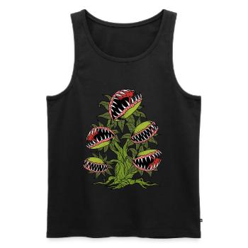 Venus Flytrap Shirt Carnivorous Plant - Men's Premium Organic Tank Top - black - Front - Michal (187cm)