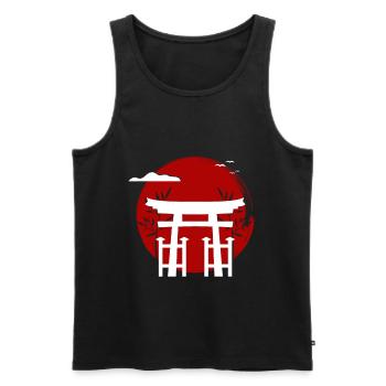 Japon - Débardeur bio Premium Homme - noir - Devant - Michal (187cm)