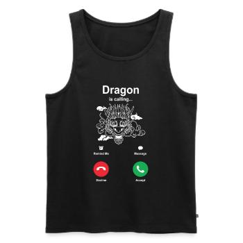 Dragon - Débardeur bio Premium Homme - noir - Devant - Michal (187cm)