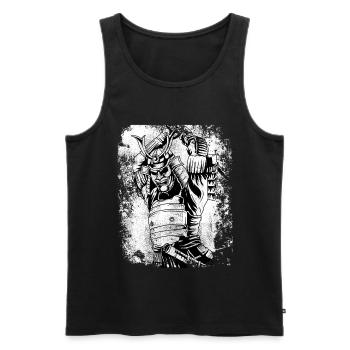Vintage Samurai Shirt Japan 7 Tugenden Samurai - Männer Premium Bio Tank Top - Schwarz - Vorne - AI Model Male 178 light (178cm)
