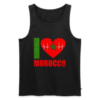Maroc Afrique shirt idée cadeau - Débardeur bio Premium Homme - noir - Devant - AI Model Male 178 light (178cm)