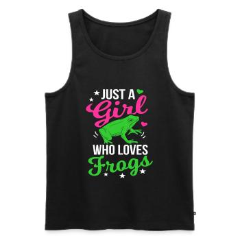 Frog - Men's Premium Organic Tank Top - black - Front - Michal (187cm)