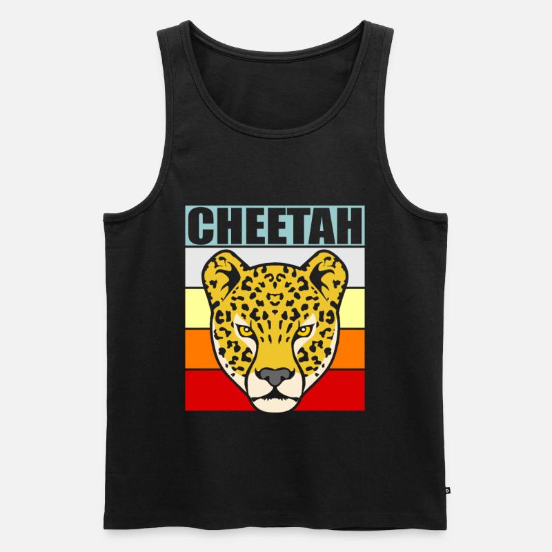 Gepard - Männer Premium Bio Tank Top - Schwarz