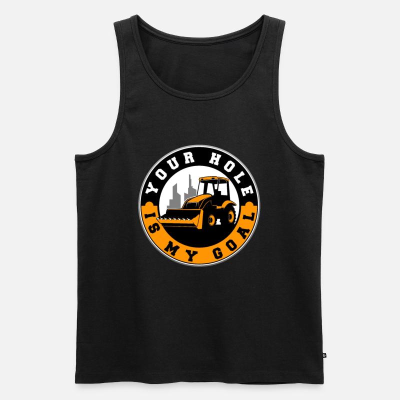 Bagger - Männer Premium Bio Tank Top - Schwarz