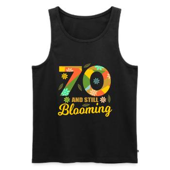 70. Geburtstag 70 Jahre alt 70. Party Geschenkidee - Männer Premium Bio Tank Top - Schwarz - Vorne - AI Model Male 178 light (178cm)