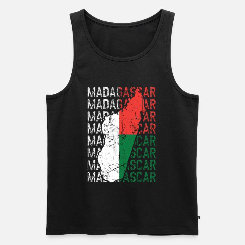 Madagaskar - Männer Premium Bio Tank Top - Schwarz