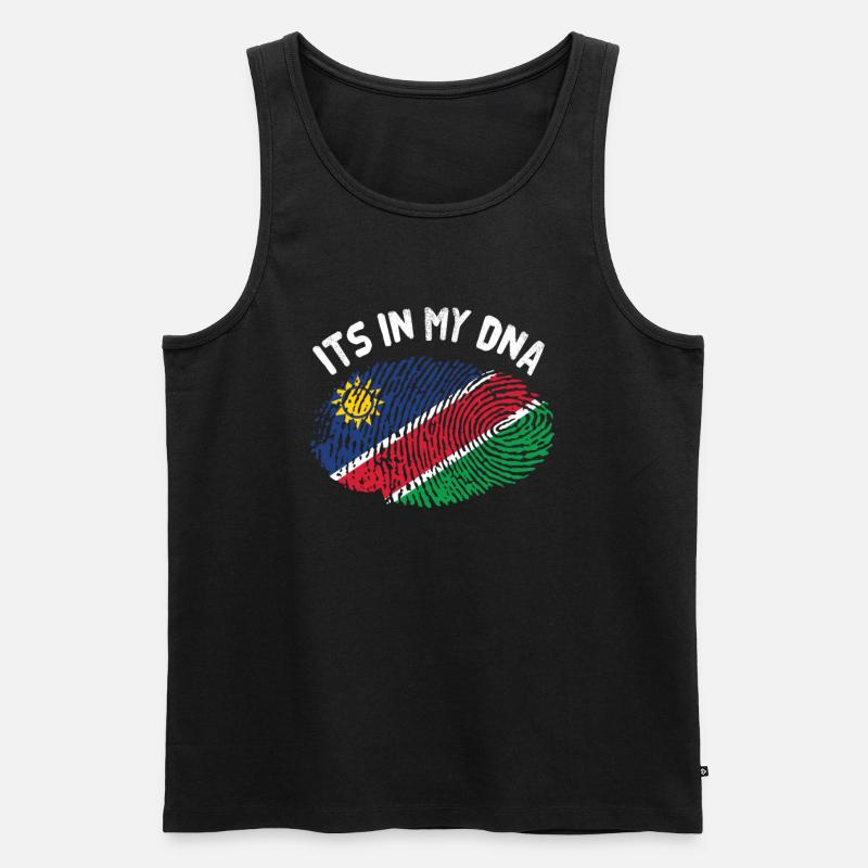 Namibia - Männer Premium Bio Tank Top - Schwarz