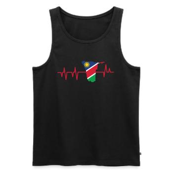 Namibia Afrika Shirt Geschenkidee - Männer Premium Bio Tank Top - Schwarz - Vorne - AI Model Male 178 light (178cm)